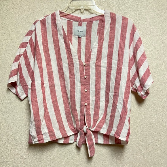 Rails Thea Shirt Button Down Cropped - Picture 2 of 6